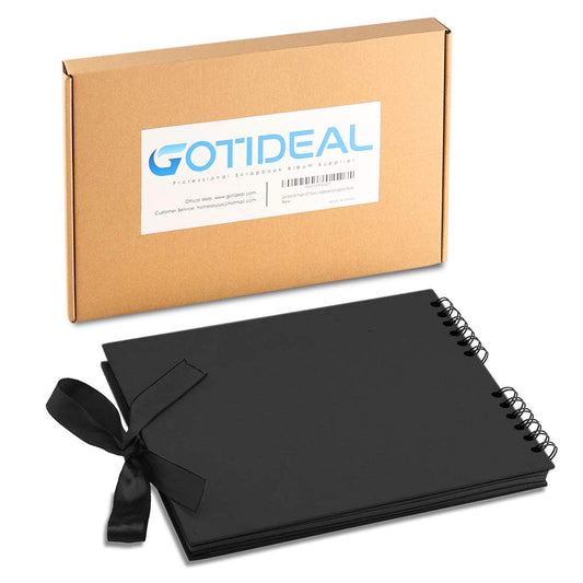 GOTIDEAL 80 Pages Scrapbook Album with 10 Metallic Markers