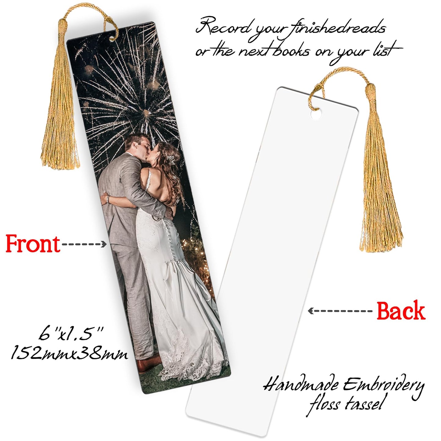 Custom Bookmark - Personalized Metal Bookmarks with Tassel