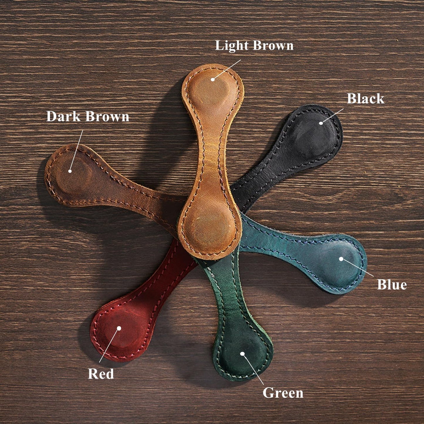 BYLIDRIM Personalized Magnetic Leather Bookmark